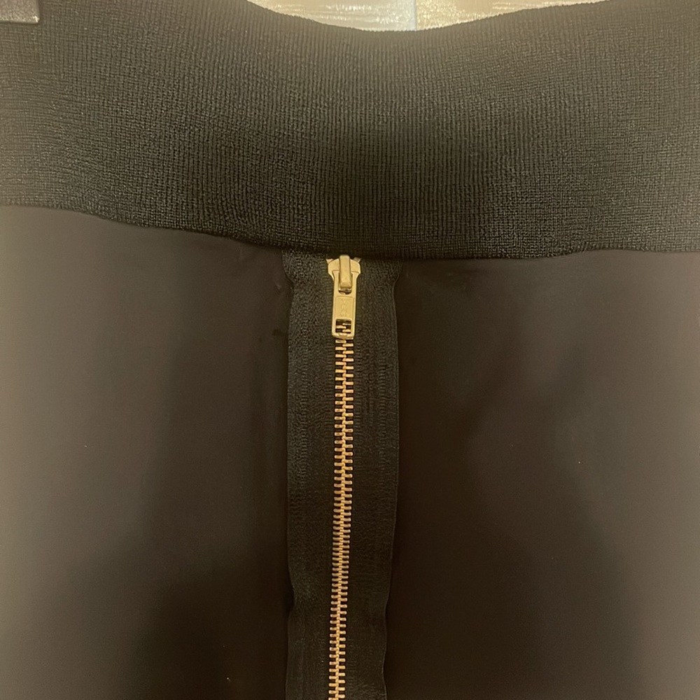 Midi Skirt with Gold Zipper - Picture 5 of 5